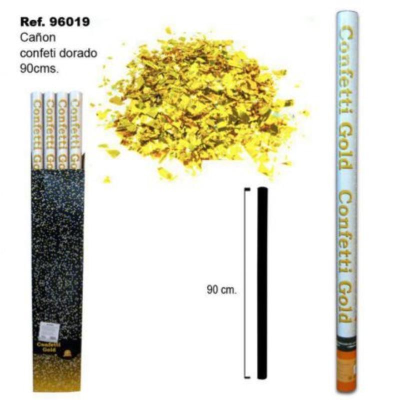 CAÑON CONFETI DORADO 90 CM