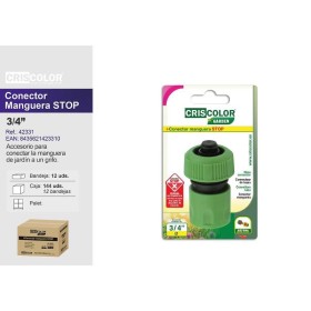 CONECTOR DE MANGUERA CON STOP 3/4"