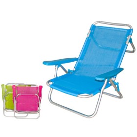 SILLA PLAYA ALUMINIO 5POSIC 53X62X21/77C