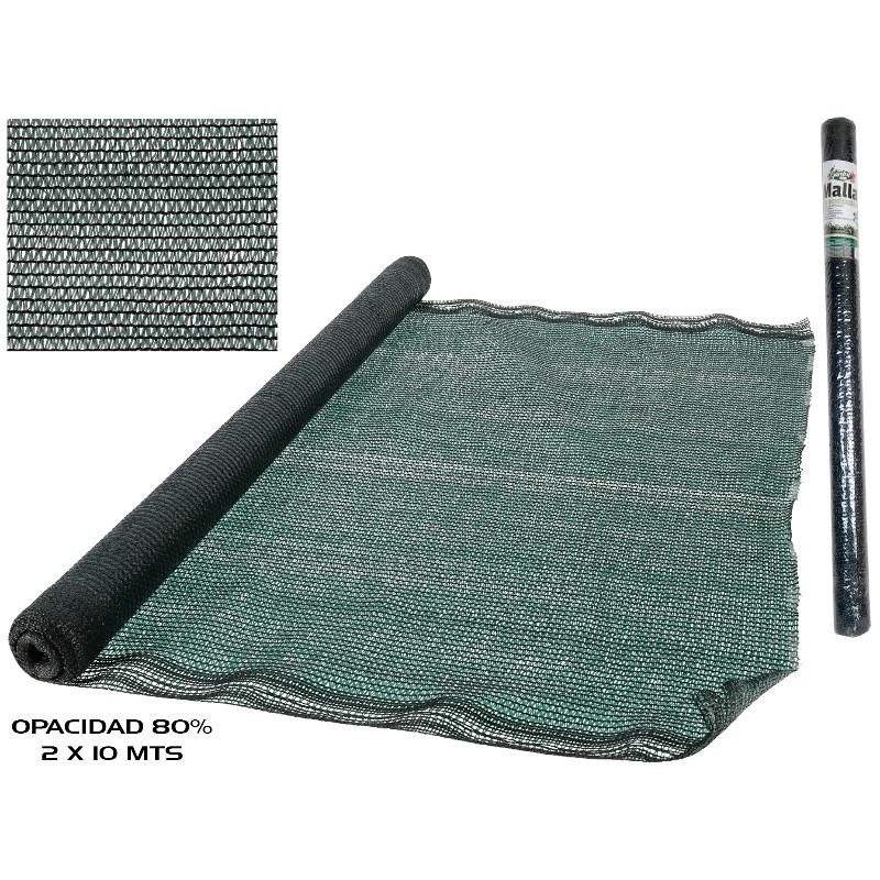 MALLA OCULTACION 80% OPACIDAD 2X10 M.