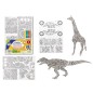 PUZZLE 3D PARA PINTAR C/5 ROTULADORES 2 UND