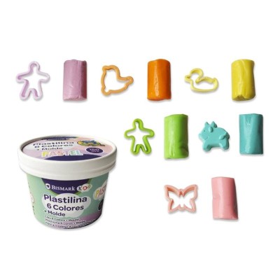 PLASTILINA PASTEL 150 GRS CON MOLDE