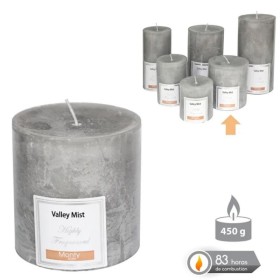 VELA CILINDRICA PERFUMADA GRIS 8.70X9 CM