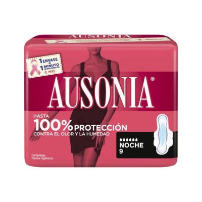 AUSONIA AIR DRY COMPRESAS NOCHE ALAS 9 UDS