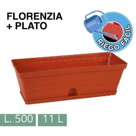 JARDINRA + PLATO FLORENCIA 50CM. 11 L. / TERRACOTA