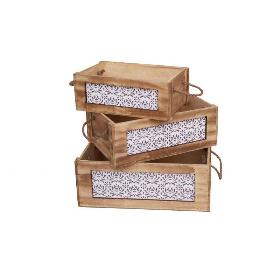 JGO 3 CAJONES MADERA NAT 38*28*15 CM