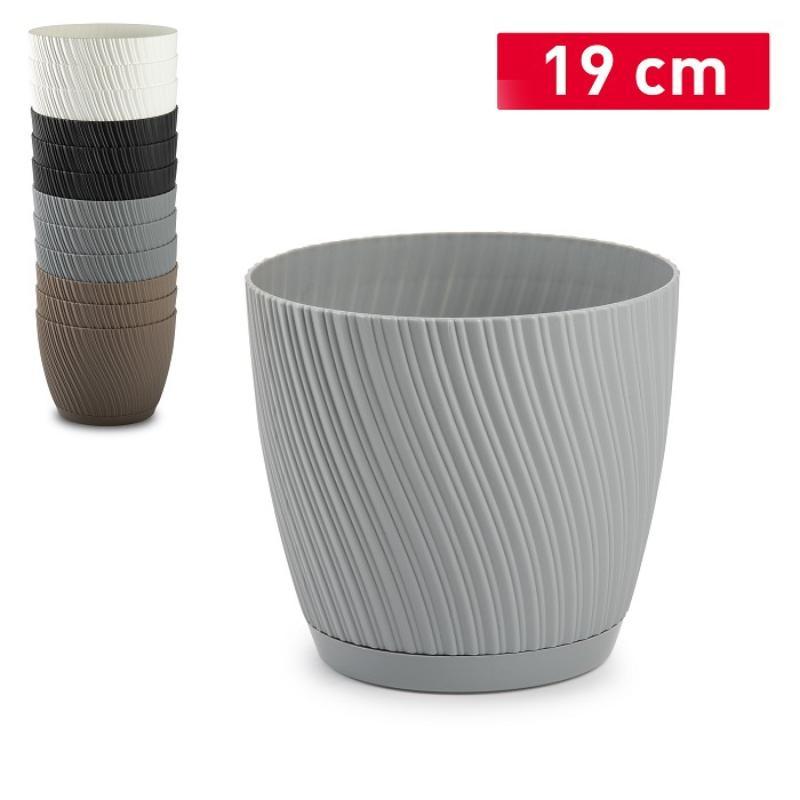 MACETA MIKA CON PLATO 19 CM