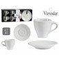 JGO 6 TAZAS Y SOPORTE 120 ML BLANCO