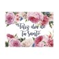 MINI CARD FLORES FELIZ DIA DE TU SANTO