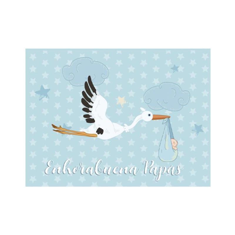 MINI CARD NIÑO ENHORABUENA PAPAS