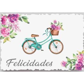 MINI CARD BICICLETA FELICIDADES