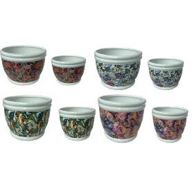 JGO 2 MACETAS 2 DEC 23*23*16/18*18*13 CM