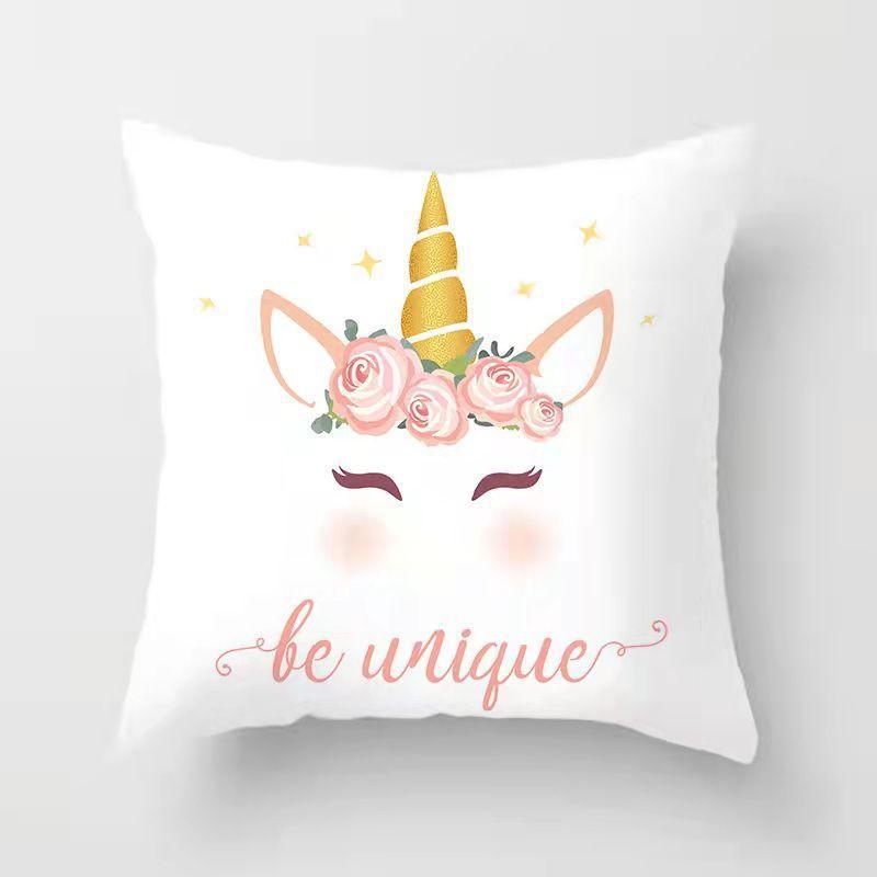 COJIN UNICORNIO BLANCO 45*45 CM