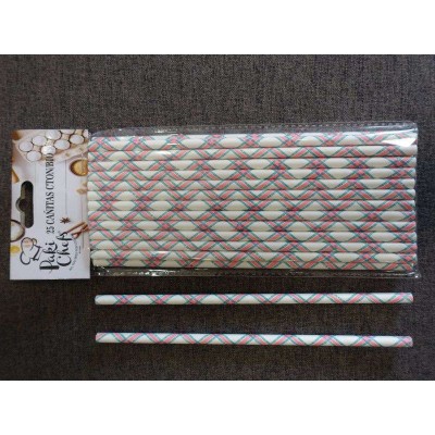 PACK 25 CAÑITAS CTON/BIO CUAD AZUL                