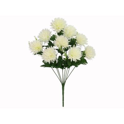 RAMO CRISANTEMO-MUM X9-45 CM BLANCO