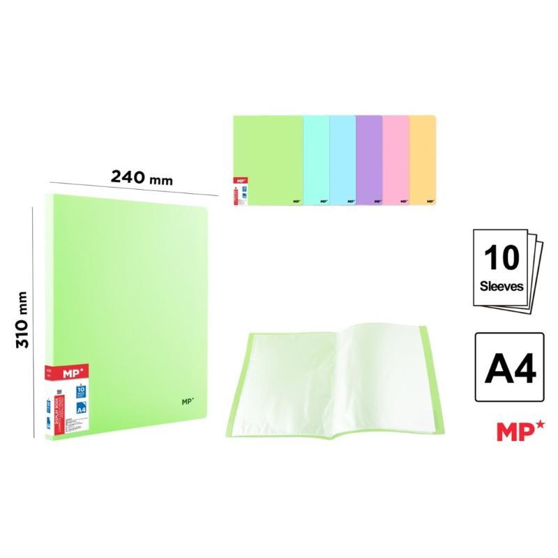 CARPETA 10 FUNDAS TAPAS A4 PASTEL