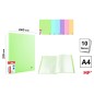 CARPETA 10 FUNDAS TAPAS A4 PASTEL