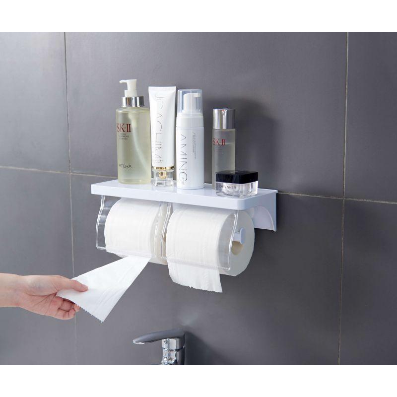 PORTAROLLOS PVC 32*11*11 CM C/VENTOSA