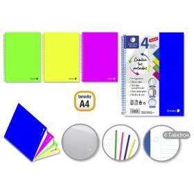 CUADERNO 4 TAPAS PP A4 120 HOJAS C/SOBRE PP