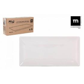 FUENTE RECTANG IVORY BRILLO 30X15 CM