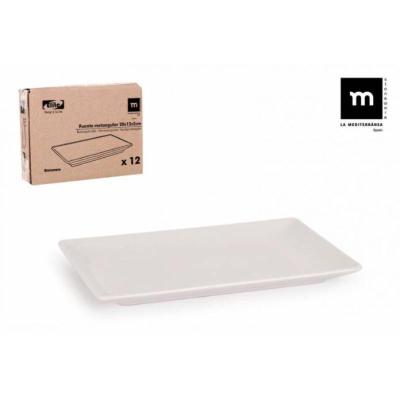 FUENTE RECTANGULAR IVORY BRILLO 13X20 CM