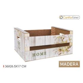 CAJA WOOD BRILLO 36X26.5X17 CM S.HOME CONFORTIME