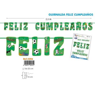 GUIRNALDA FUTBOL F. CUMPLEAÑOS