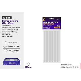 BARRA SILICONA 7X180 MM 12 UDS