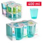 PACK 4 VASOS AGUA PS 400 ML