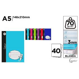 CUADERNO BASIC CUARTILLA 40H 3MM 70G