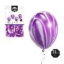 GLOBO MARMOL MAGIC VIOLETA 30 CM LATEX 5 UDS