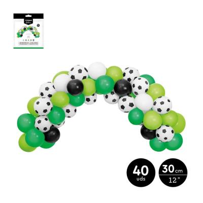 SET ARCO GLOBOS FUTBOL SURT LATEX 40 UDS 1.5 M