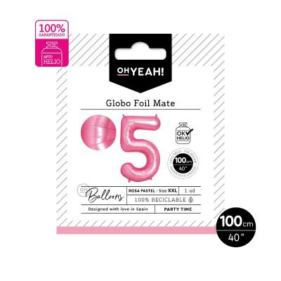 GLOBO POLIAMIDA HELIO Nº 5 ROSA PASTEL 1 UDS