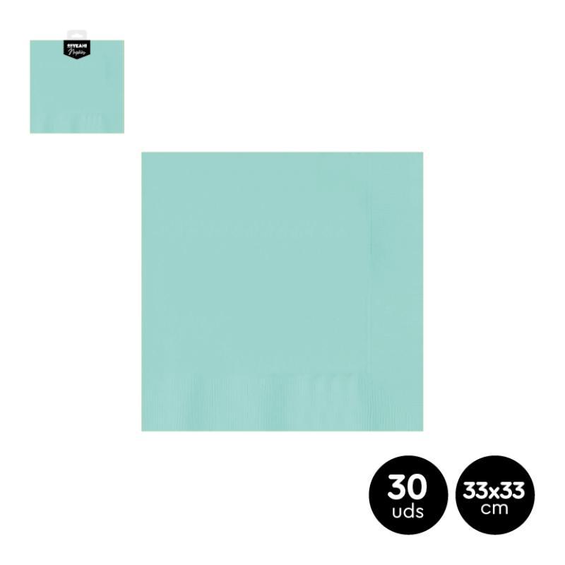 SERVILLETA 2 CAPAS EUCALIPTO PASTEL 33X33 CM 30 UDS