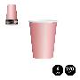 VASOS CARTON ROSE GOLD 270 CC 6 UDS