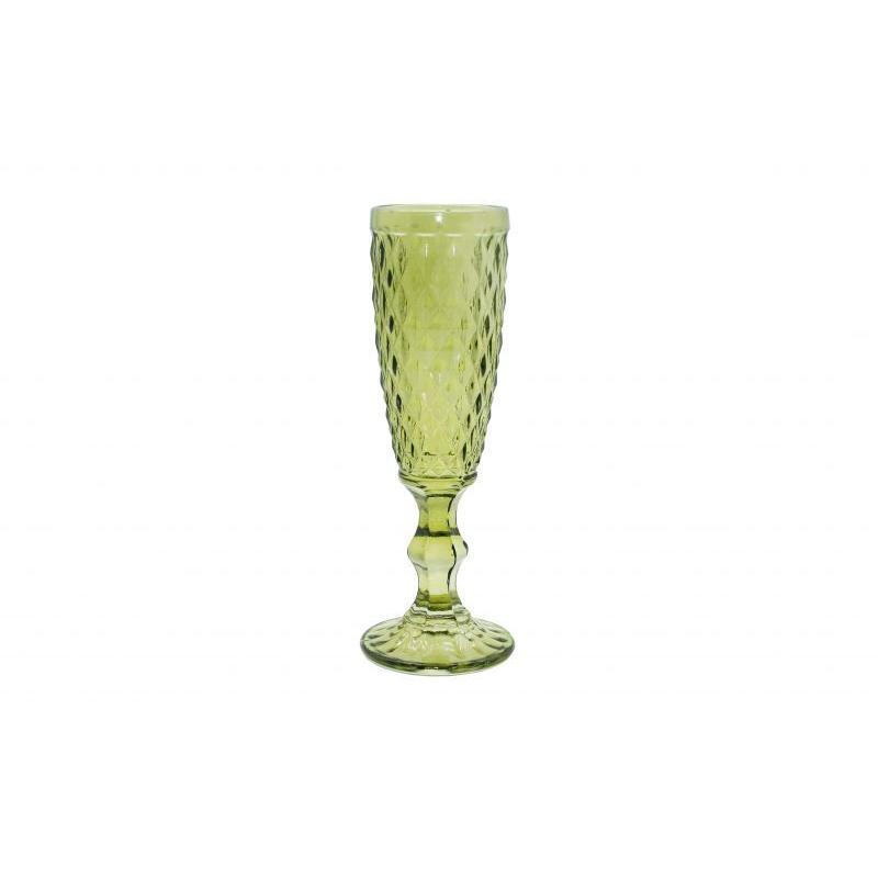 COPA CRISTAL VERDE CHAMPAN 165 ML