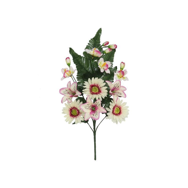 CONJUNTO GERBERA-LILY X9-47 CM ROSA