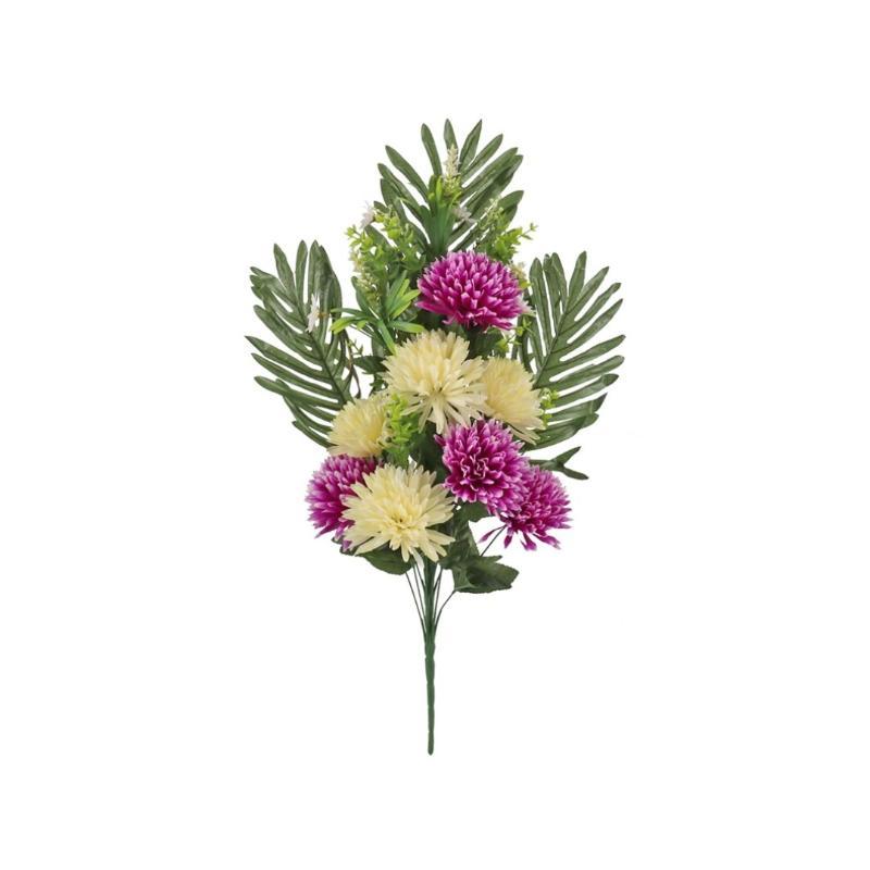 CONJ. CRISANTEMO POM-POM 63 CM VIOLETA