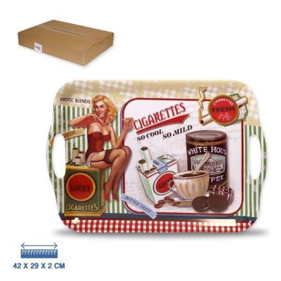 BANDEJA CON ASAS VINTAGE PLASTICO