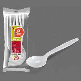 S/12 CUCHARA A/C BLANCA REUTILIZABLE 16.60 CM