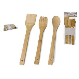 SET UTENSILIOS DE COCINA X3 BAMBU