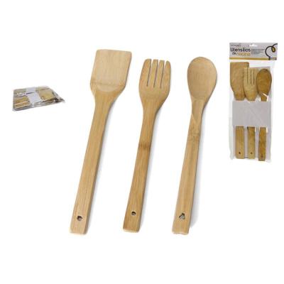 SET UTENSILIOS DE COCINA X3 BAMBU