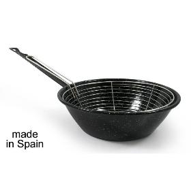 SARTEN HONDA C/CESTILLO 24CM. JASPEADA