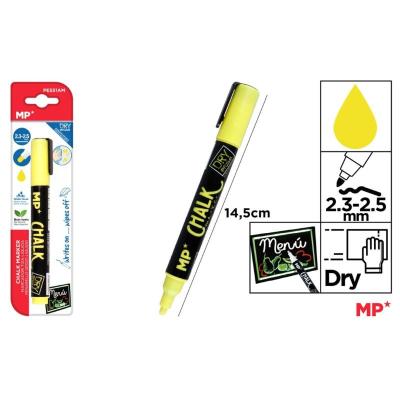 MARCADOR TIZA LIQUIDA LIMPIEZA SECO AMARILLO
