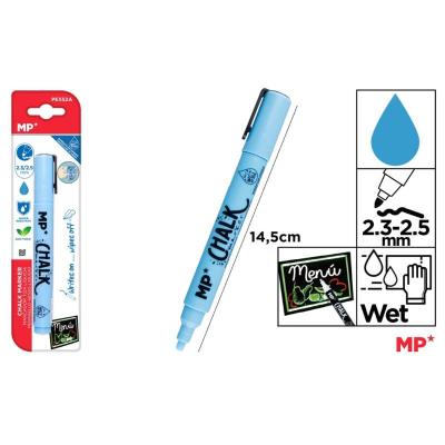 MARCADOR TIZA LIQUIDA LIMPIEZA HUMEDO AZUL