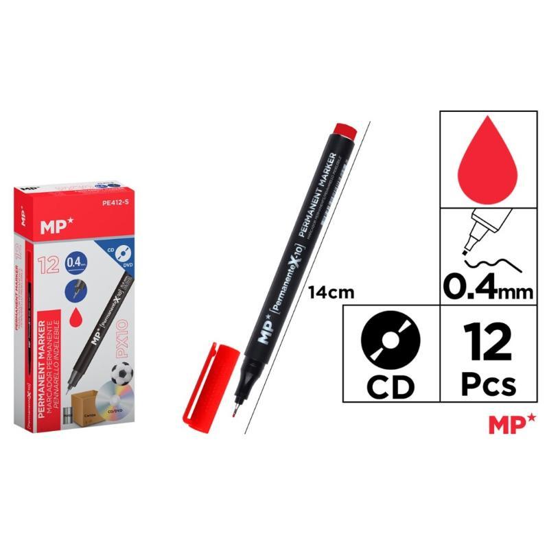 MARCADOR CD PUNTA FINA ROJO