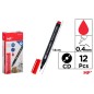 MARCADOR CD PUNTA FINA ROJO