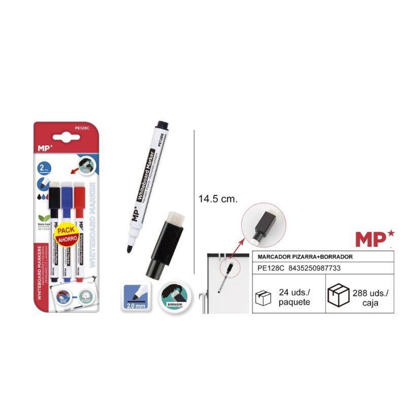 ROTULADOR PIZARRA BORRADOR 3 COLORE