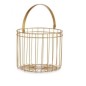 CESTA CILINDRICA DORADO 25X21 CM