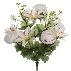RAMO RONUNCULO LILIUM ROSA